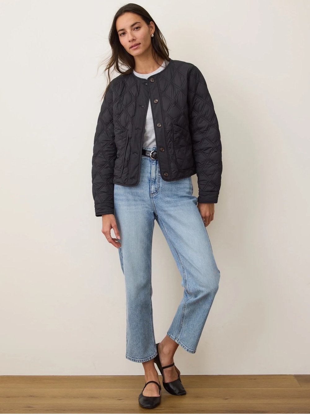 NEW🖤 Marine Layer Marina Quilted Liner Jacket in Black Extra Small $178.00. - Picture 4 of 9